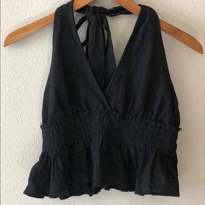 Cotton Candy La-Black Halter Top